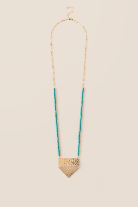 Francesca's Kylee Beaded Pendant Necklace - Multi