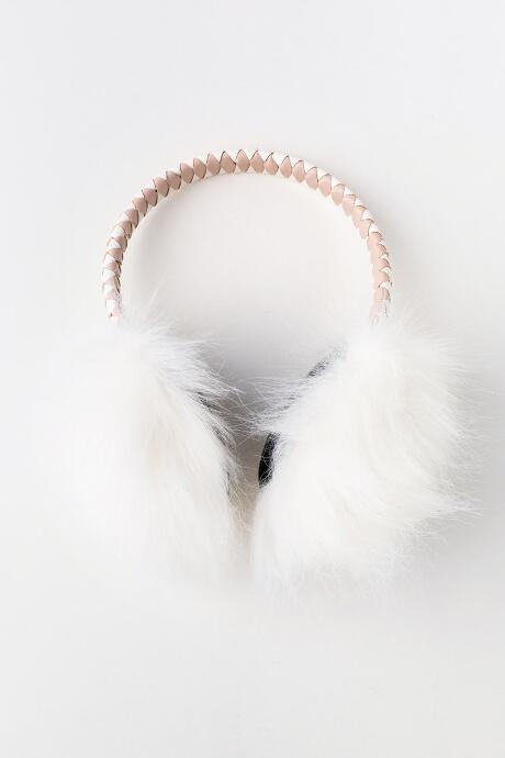 Francesca's Kim Furry Earmuffs - Blush