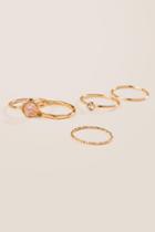 Francesca Inchess Zoe Druzy Ring Set In Blush - Blush