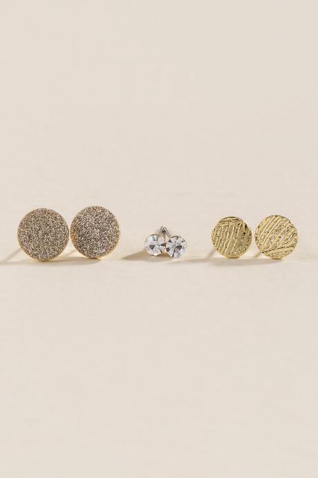Francesca Inchess Ansley Gold Stud Set - Multi