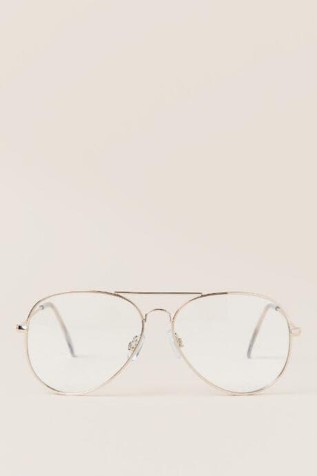 Francesca's Jasmine Aviator Sunglasses - Gold