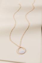 Francesca's Marina Circle Pendant Necklace - Ivory