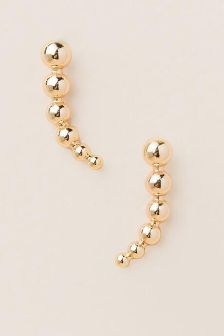 Francesca's Brio Ball Crawler Stud Earring - Gold