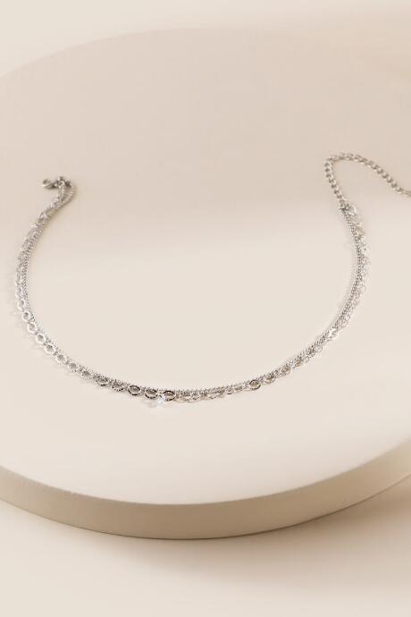 Francesca's Amelia Layered Cubic Zirconia Choker - Silver