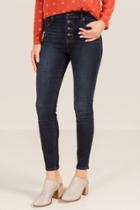 Francesca's Harper Heritage High Rise Dark Jeans - Dark