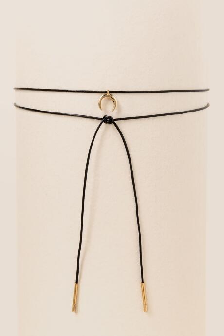 Francesca's Diana Self Tie Choker - Black