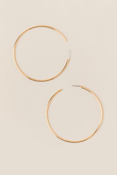 Francesca's Monica Classic Hoop Earrings - Gold