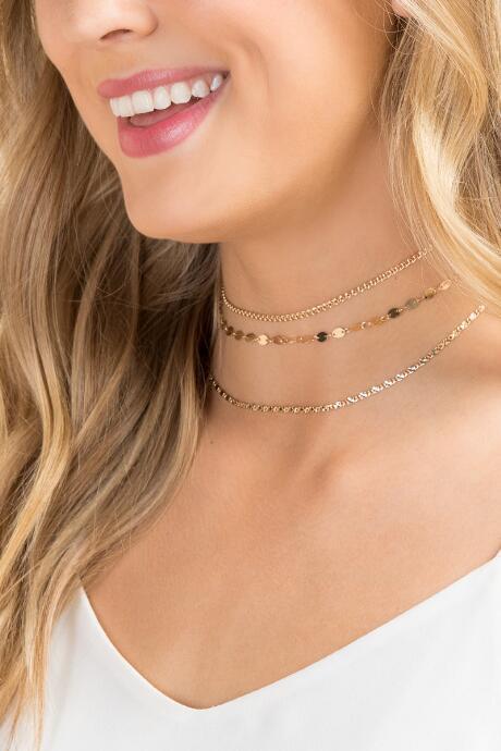 Francesca's Chaplin Choker Necklace - Gold