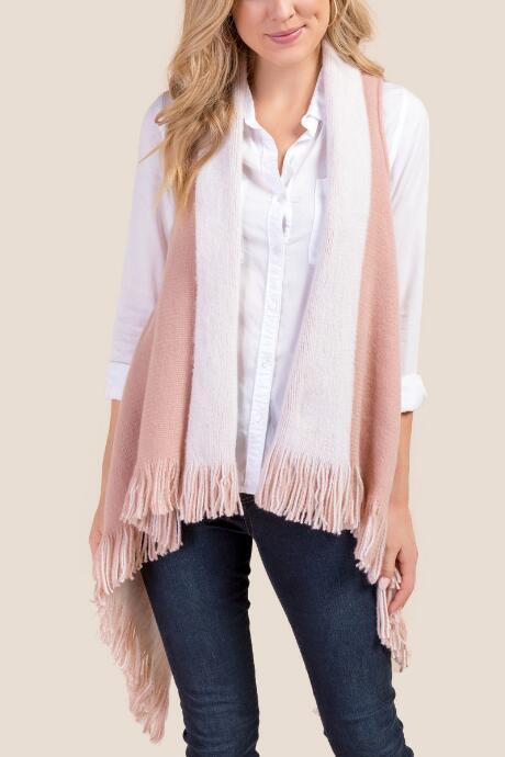 Francesca's Lana Brushed Reversible Flyaway Vest In Ivory - Ivory