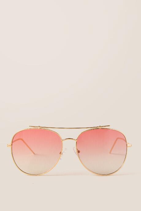 Francesca Inchess Gillespie Mirrored Aviators In Pink - Pink