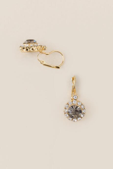 Francesca's Gwen Circle Drop Earring - Black
