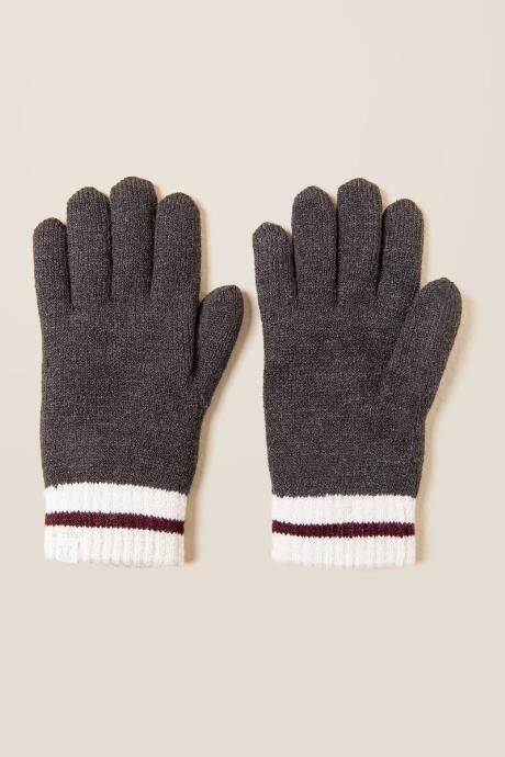 Francesca's Randi Top Stripe Gloves - Charcoal
