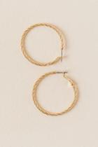 Francesca's Edloe Twisted Rope Hoops - Gold