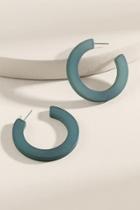 Francesca's Jenny Open Resin Hoops - Forest