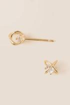 Francesca's Morgan Cubic Zirconia Cage Stud Earring - Gold