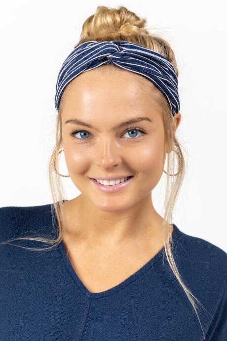 Francesca's Liz Navy Striped Softwrap - Navy