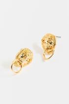 Women's Judith Lion Door Knocker Stud Earrings In Gold By Francesca's - Size: One Size