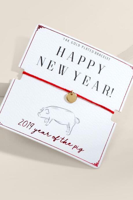 Francesca's Year Of The Pig Self Pull Bracelet - Red