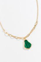 Francesca's Valentina Moroccan Pendant Necklace - Emerald
