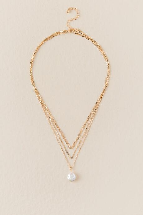 Francesca's Elysia Layered Peal Necklace - Pearl