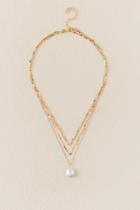 Francesca's Elysia Layered Peal Necklace - Pearl