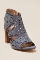 Francesca's Blain Laser Cut Shootie Heel - Gray