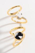 Francesca's Harper Focal Pav Ring Set - Black
