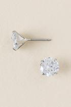 Francesca's Kiara Cubic Zirconia Stud Earring In Silver - Crystal