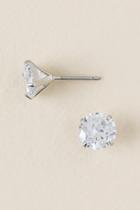 Francesca's Kiara Cubic Zirconia Stud Earring In Silver - Crystal