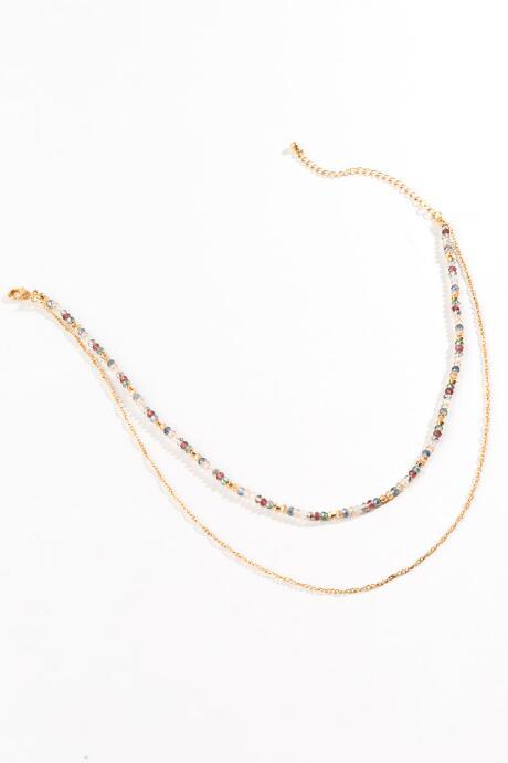 Francesca's Adriana Beaded Layered Necklace - Multi