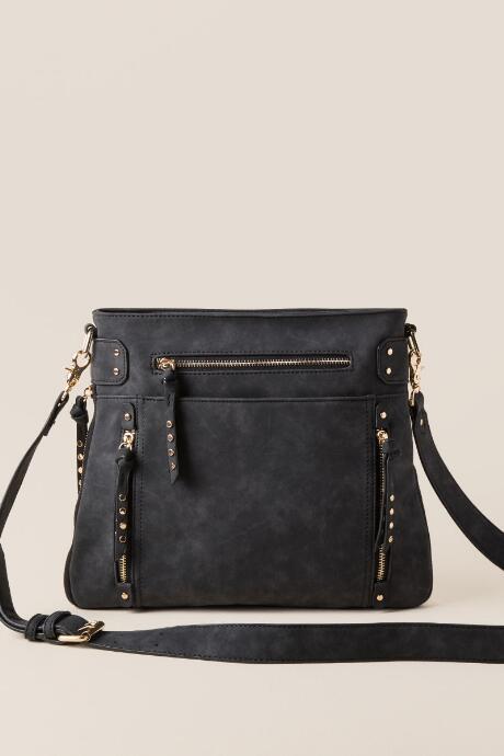 Francesca Inchess Lorena Studded Crossbody - Black