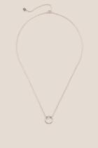 Francesca's Aspen Open Circle Opal Necklace - Silver