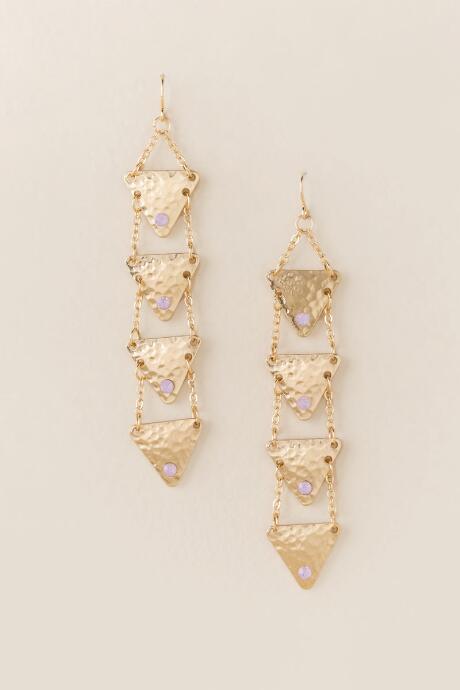 Francesca's Cindy Triangle Link Linear Earring - Gold