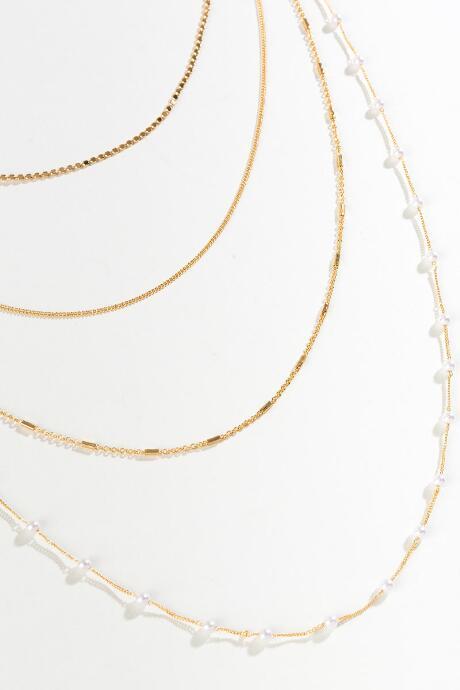 Francesca's Sloane Multi-strand Pearl Necklace - Pearl