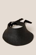 Francesca's Juliet Straw Visor - Black