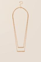 Francesca's Christi Double Bar Necklace In Gold - Gold