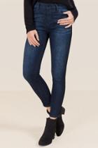 Francesca's Harper Velvet Tuxedo Stripe Jeans - Dark