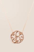 Francesca's B Signature Initial Pendant Necklace - Gold