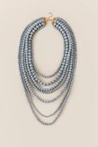 Francesca's Kristen Beaded Necklace In Blue - Indigo