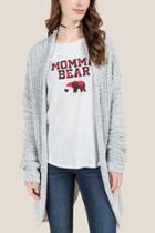 Alya Aura Boucle Cocoon Sweater Wrap - Gray
