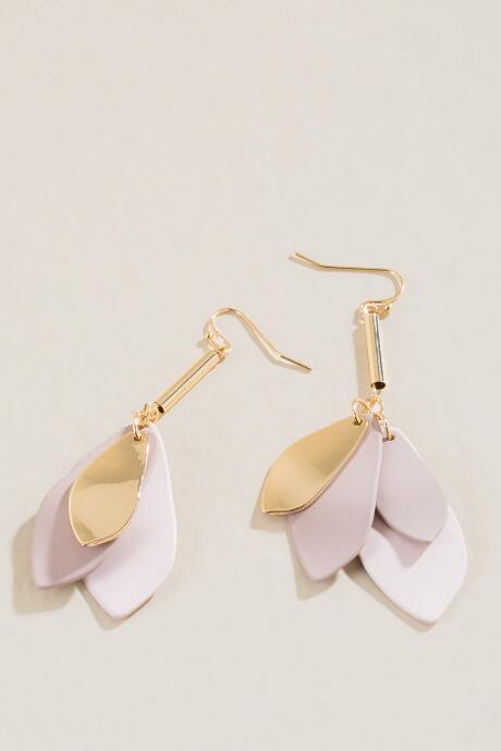 Francesca's Ramona Blush Drop Earrings - Blush