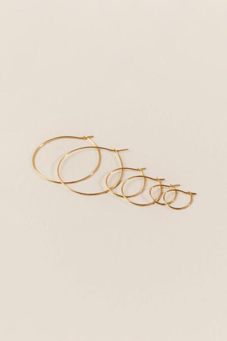 Francesca's Kirby Hoop Earring Set - Gold