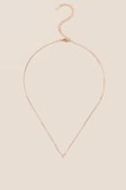 Francesca's 't' Initial Pendant Necklace In Rose Gold - Rose/gold