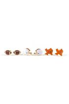 Francesca's University Of Texas Studs Set - Multi