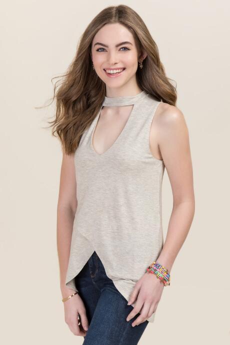 Alya Denice Gigi Knit Tunic - Heather Oat