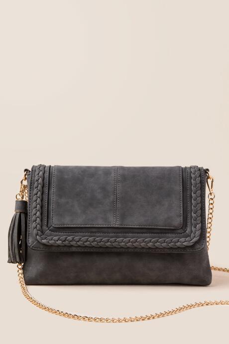 Francesca's Mariana Braided Crossbody - Black