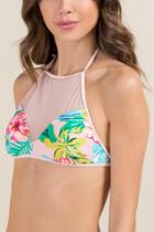 Francesca Inchess Mollie High-neck Tropical Swimsuit Top - Multi