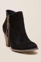 Mia Montgomery Zipper Ankle Boot - Black