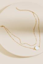 Francesca's Anaya Semi-precious Layered Necklace - White