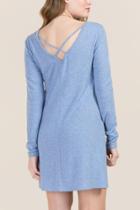 Alya Lynne X Back Hacci Knit Dress - Oxford Blue